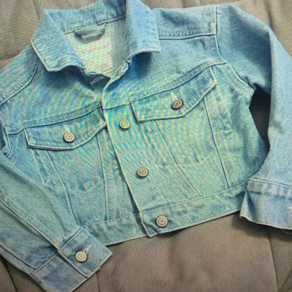 Embroidered Denim Jacket with Floral Design - Picture 4 of 4